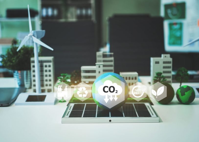 An innovative wind turbine project for a sustainable future a modern city, focusing on renewable